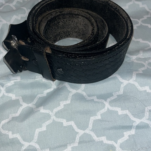 Harley Davidson Size 46 Leather Belt w Chrome Bar Shield Buckle 2005